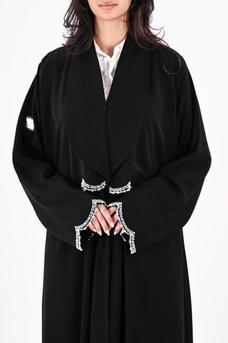 عباية ملكي شك يدوي فضي