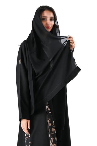 عباية كريب كلوش بقماش شيفون