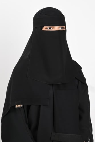 نقاب حرائر مطاطين لصق