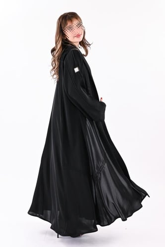 عباية انترنت بتطريز باللون الاسود