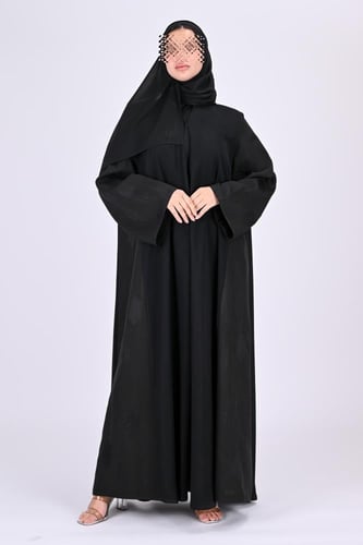 عباية كلوش بتطريز اسود