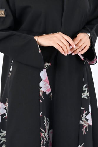 عباية كريب كلوش بقماش شيفوان