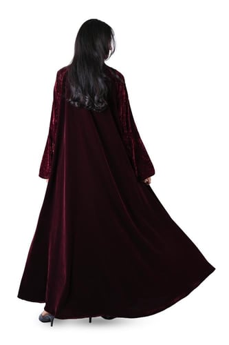 عباية مخمل كلوش عودي