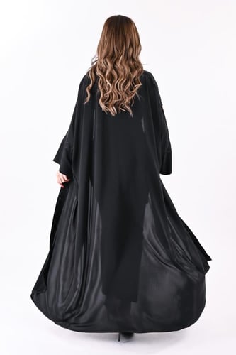 عباية الندى مشلح بتطريز اسود