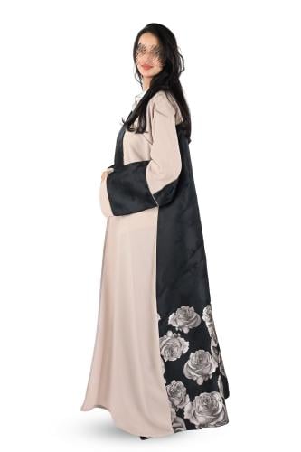 عباية نص كلوش بقماش جكار