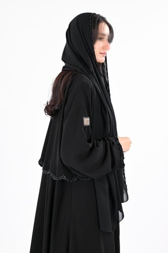 عباية ملكي شك يدوي اسود