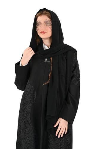 عباية بدنتيل من الجوانب