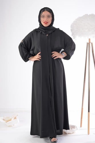 عباية ملكي سادة بكم مطاط