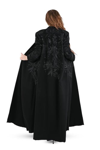 عباية ملكي بليزر بتطريز وفصوص