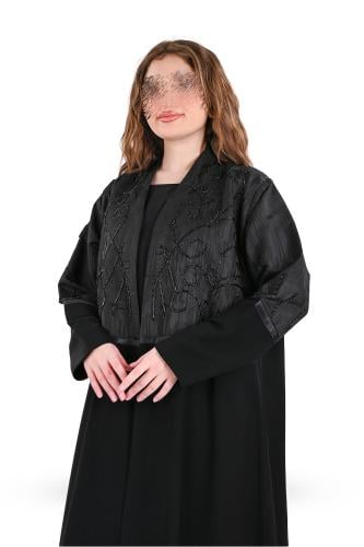 عباية نص كلوش بجكار وشك يدوي