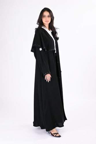 عباية ملكي كلوش شك يدوي اسود