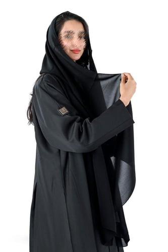 عباية كريب بليزر مبطن اسود