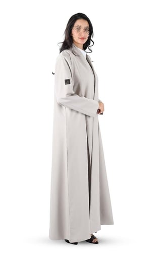 عباية كريب بليزر مبطن بيج