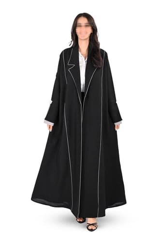 عباية كريب بتحديد رصاصي