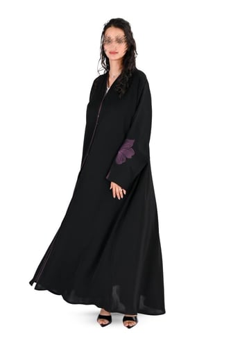 عباية انترنت بتطريز موف