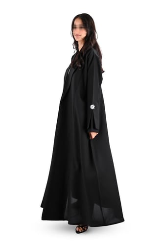 عباية كريب بتحديد اسود