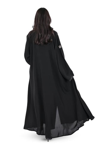 عباية انترنت بتطريز اسود