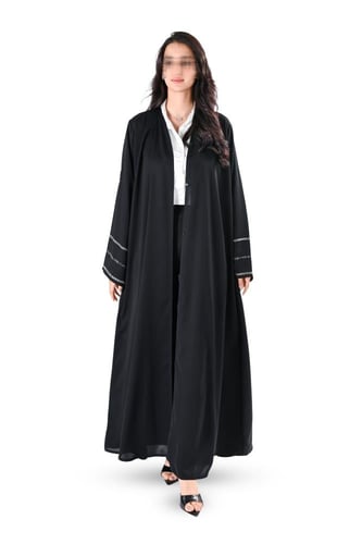 عباية ربع كلوش بفصوص على الكم