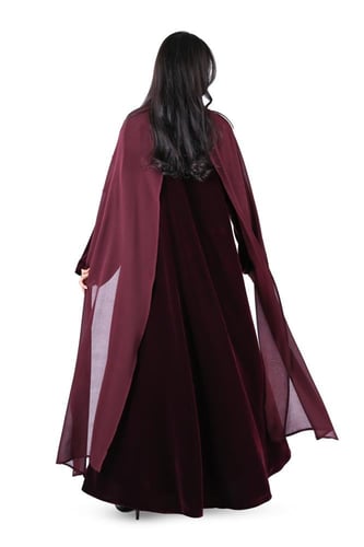 عباية مخمل شتوي مع شال