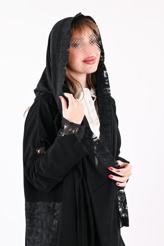 عباية ملكي كلوش بدنتيل