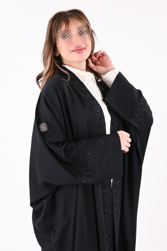 عباية الندى مشلح بتطريز اسود