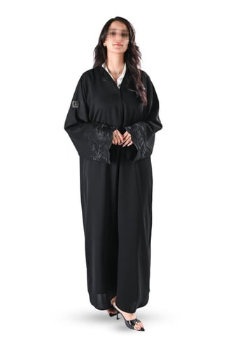 عباية انترنت مع تطريز اسود