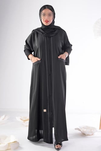 عباية الندى بجيوب امامية وكم صغير