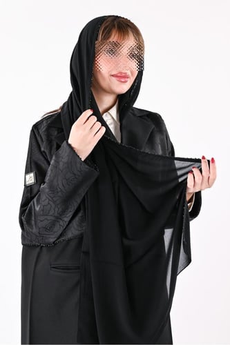 عباية كريب بليزر بجيوب