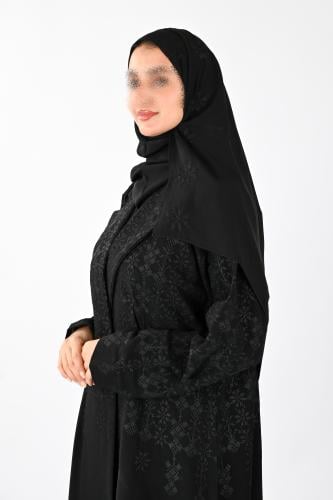 عباية ملكي مع تطريز اسود