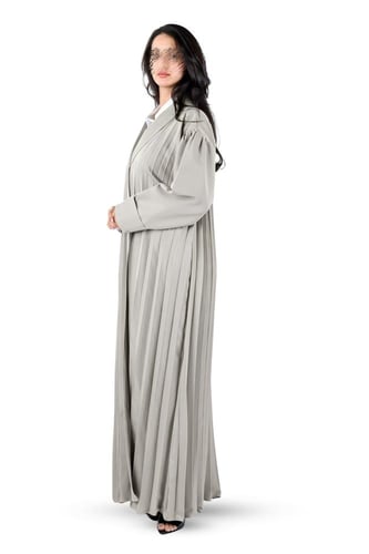 عباية كريب كلوش بكسرات