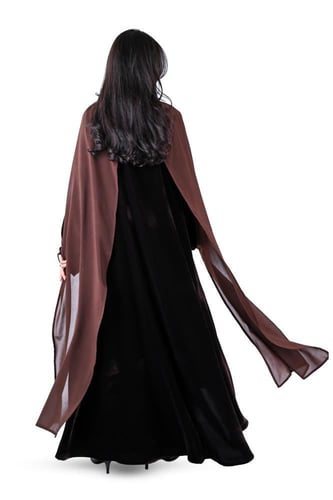 عباية مخمل شتوي مع شال