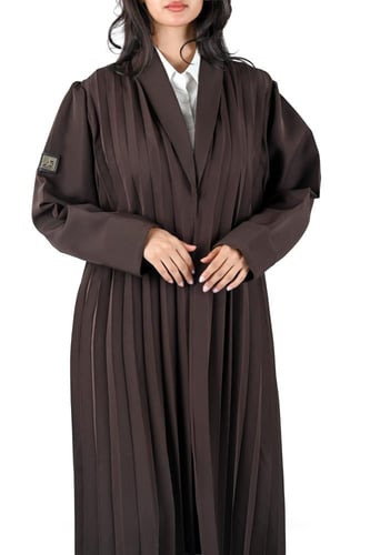 عباية كريب كلوش بكسرات