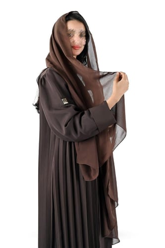 عباية كريب كلوش بكسرات