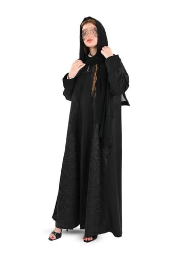 عباية بدنتيل من الجوانب