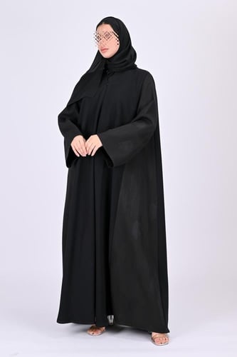 عباية كلوش بتطريز اسود