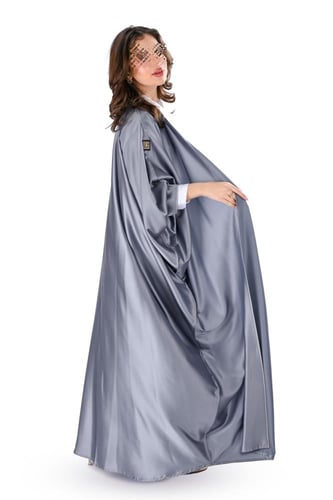 عباية مشلح سماوي بقيطان ناعم