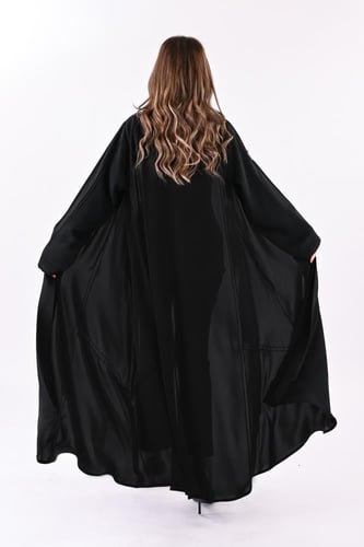 عباية انترنت بتطريز باللون الاسود