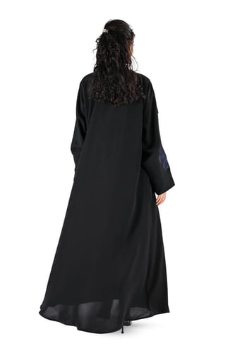 عباية انترنت بتطريز كحلي