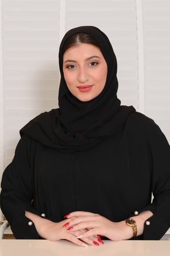 طرحة ربط سادة أسود