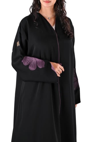 عباية انترنت بتطريز موف