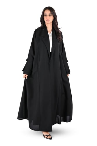 عباية كريب بتحديد اسود