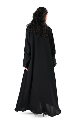 عباية انترنت بتطريز اسود