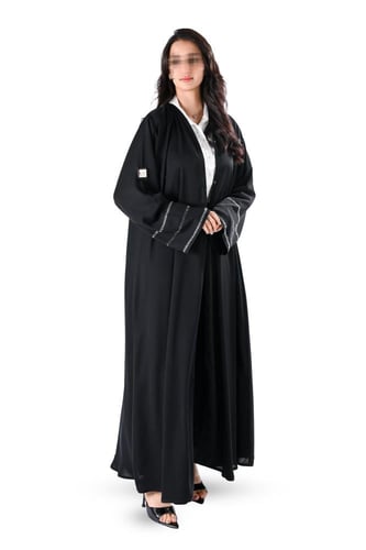 عباية ربع كلوش بفصوص على الكم