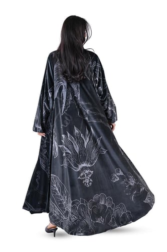 مخمل طباعة كلوش كم مربع