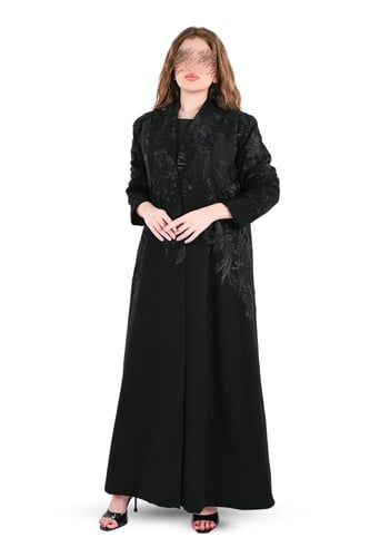 عباية ملكي بليزر بتطريز وفصوص