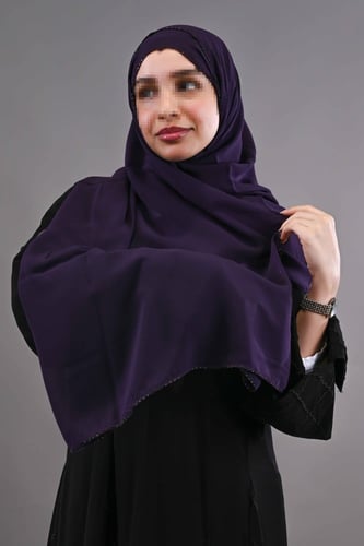 طرحة ليزر بتطريز يدوي