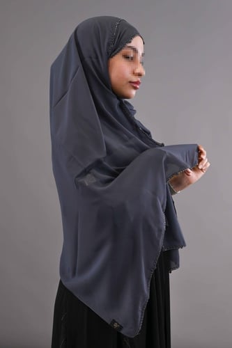 طرحة ليزر بتطريز يدوي