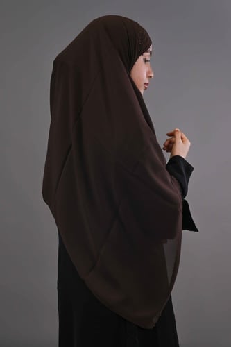 طرحة ليزر بتطريز يدوي