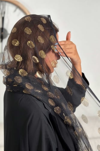 طرحة تل منثور بزري ذهبي