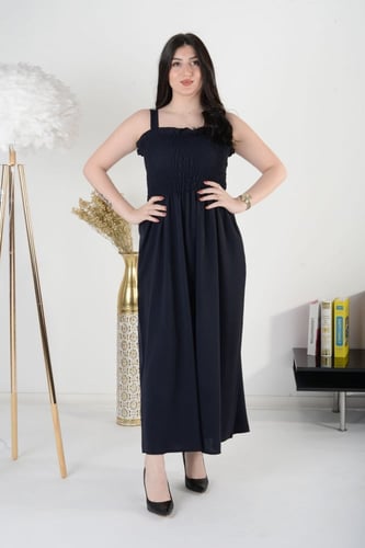 فستان تحت العباية باللون الكحلي